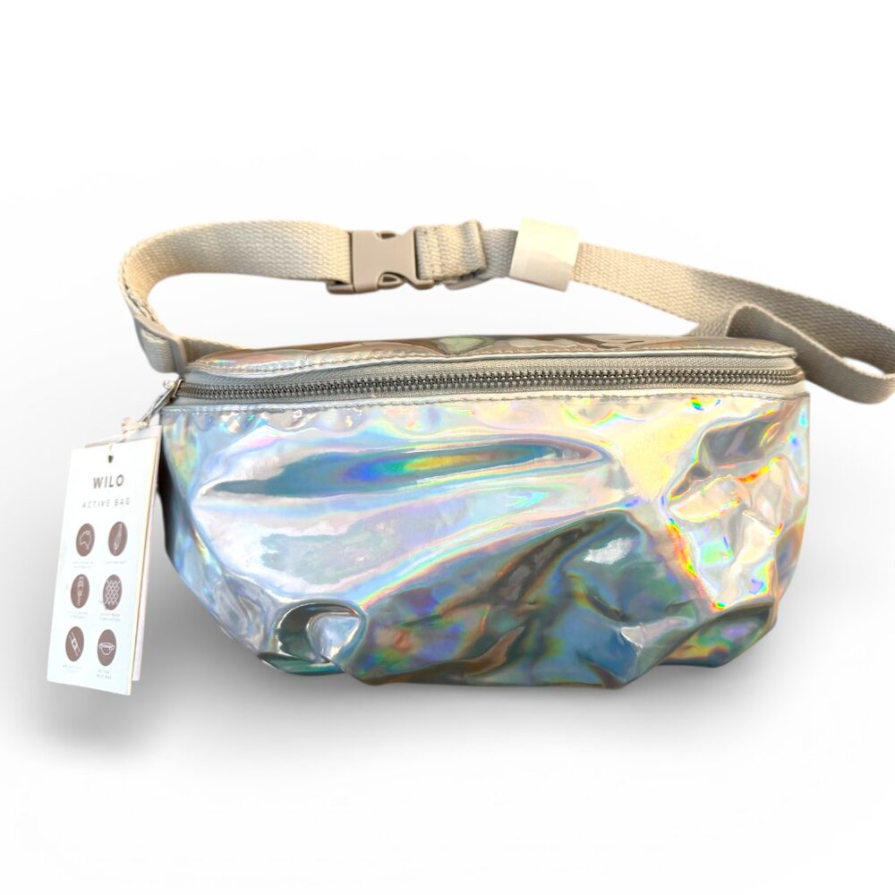 NWT Wilo Active Sheer Belt Bag – Silver – MSRP $58